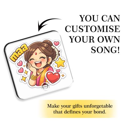 Mom Laughing Personalized Musical Fridge Magnet Rechargeable Gift for Mom